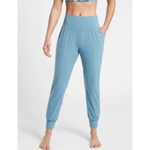 Athleta Salutation Jogger Pant Light Blue Athleisure‎ Yoga Workout Size Small